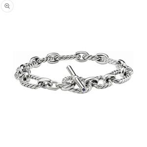 David Yurman Cushion Link Bracelet with Blue Sapphires